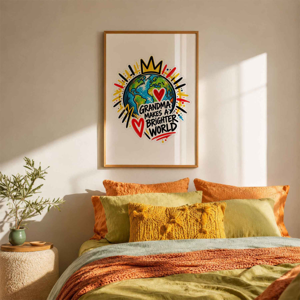 Grandma Makes A Brighter World Poster Print