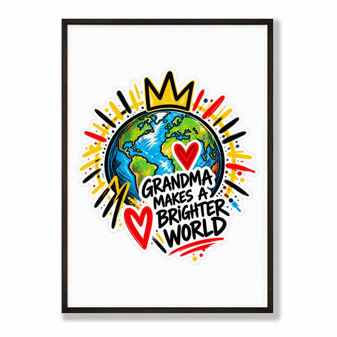 A-Sized Bedroom Portrait - Pop art style grandma appreciation wall art print