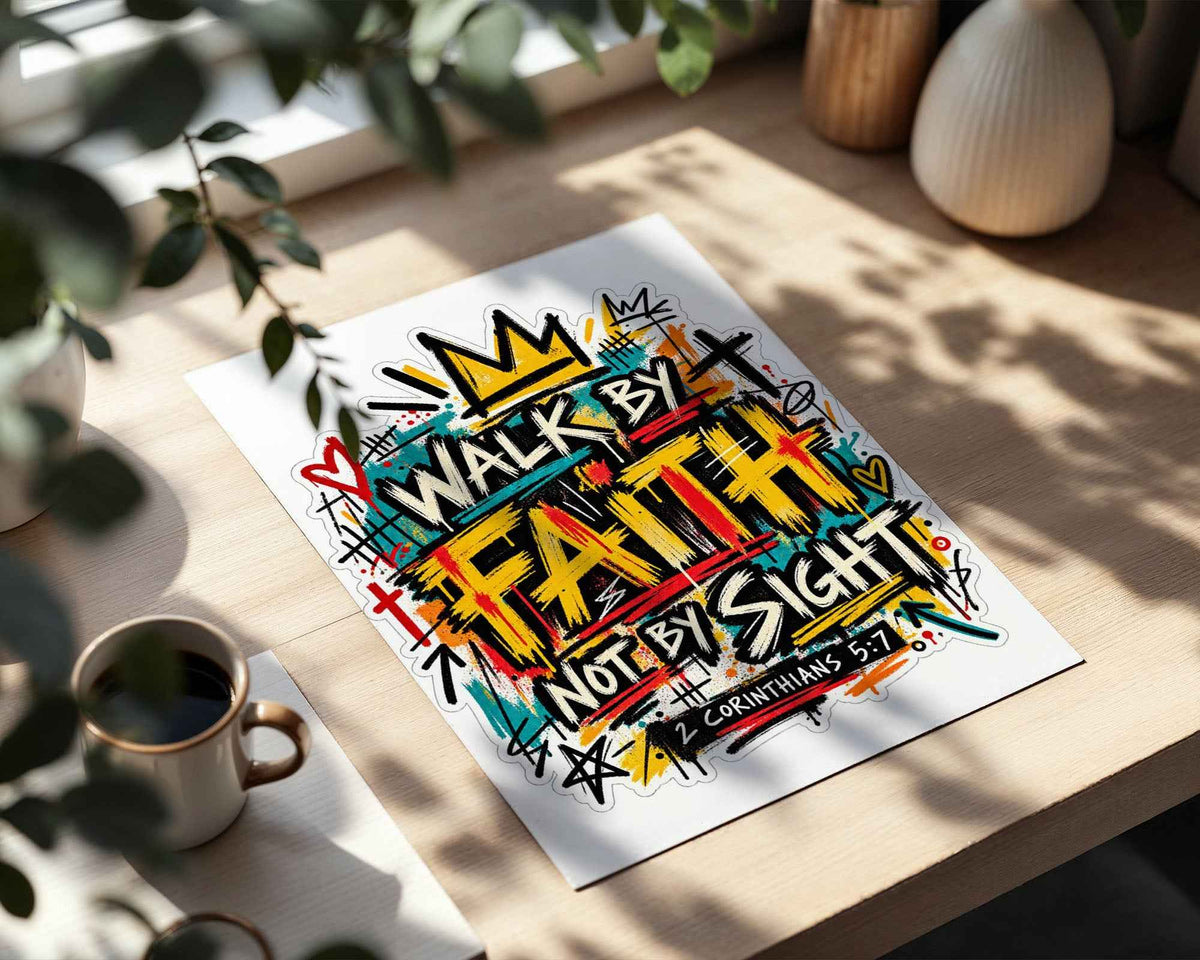 Walk By Faith Not By Sight - Biblical Graffiti Art Print