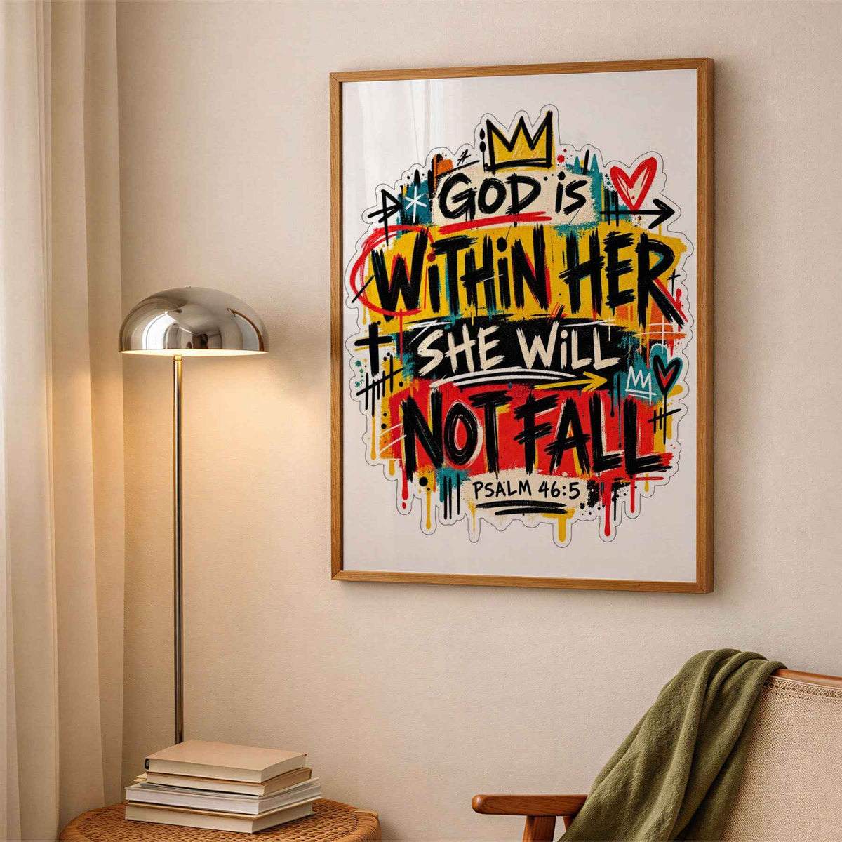 God is Within Her She Will Not Fall Print
