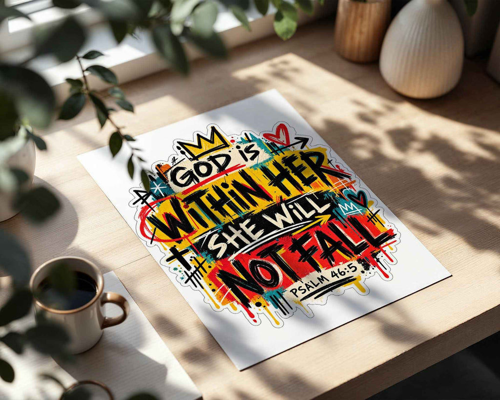 God is Within Her She Will Not Fall Print