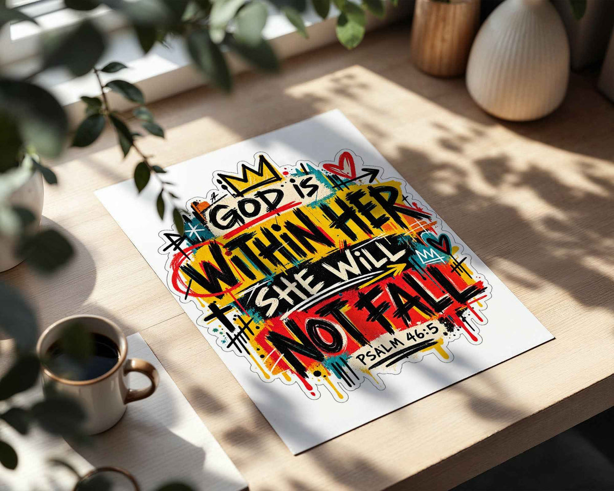 God is Within Her She Will Not Fall Print