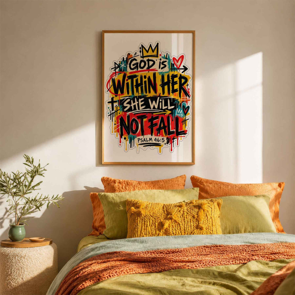 God is Within Her She Will Not Fall Print