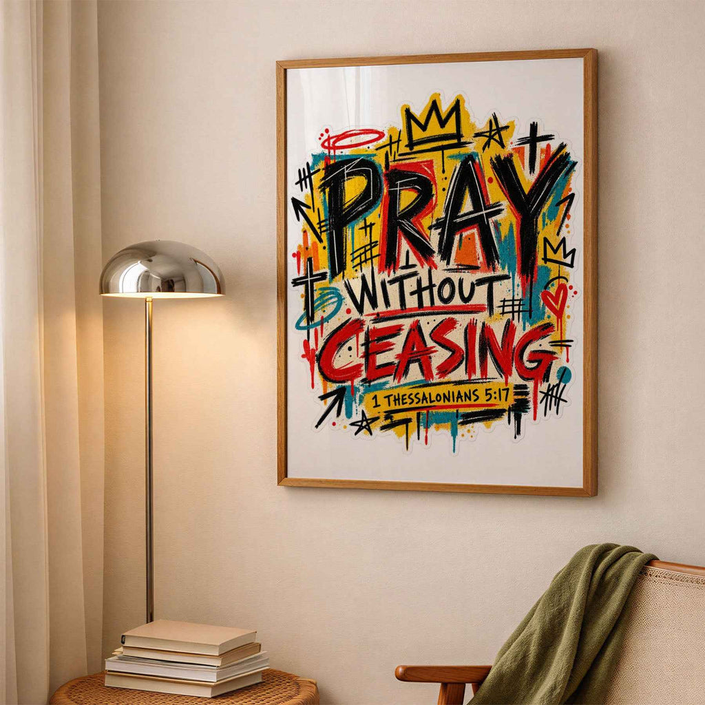 Pray Without Ceasing Street Art Print