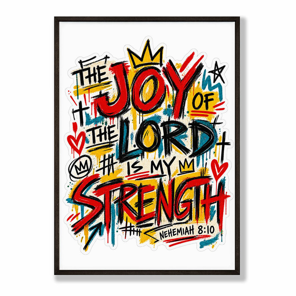 A4 Bedroom Portrait - Colourful motivational art print with hand-drawn style lettering in red, gold and teal splashes