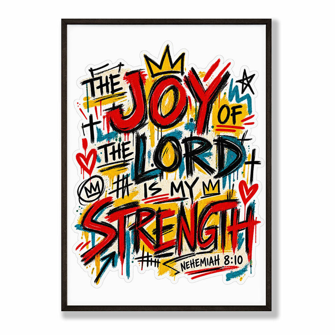 A4 Bedroom Portrait - Colourful motivational art print with hand-drawn style lettering in red, gold and teal splashes