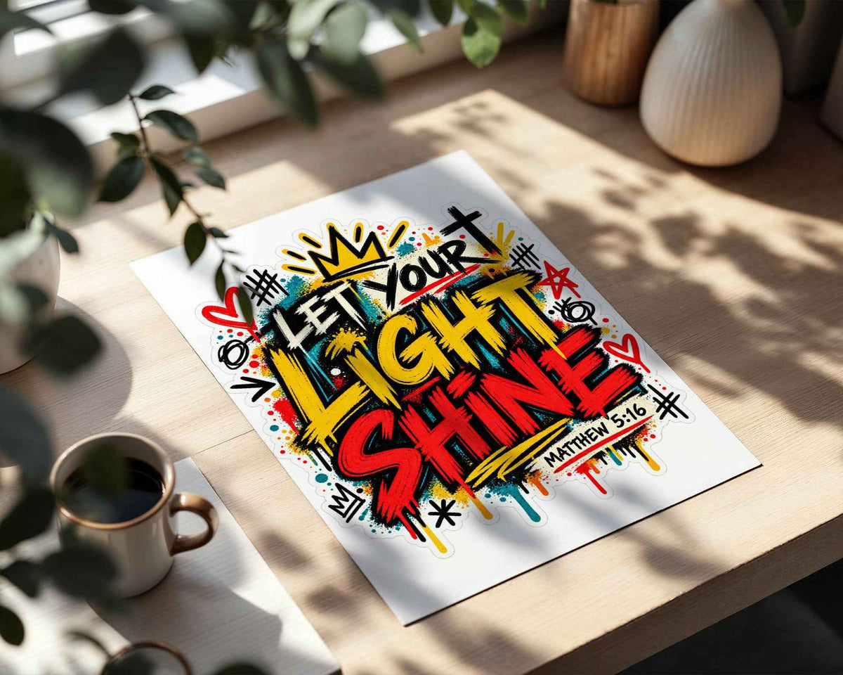 Let Your Light Shine Motivational Street Art Poster