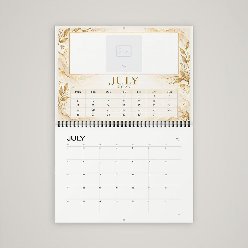 A4 Premium Calendar - June layout with dedicated spaces for personal touches and notes