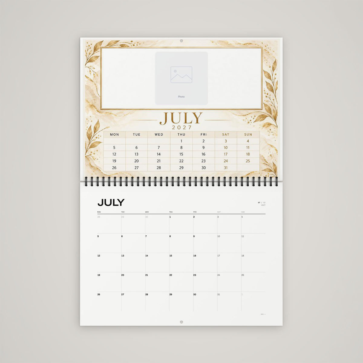 A4 Premium Calendar - June layout with dedicated spaces for personal touches and notes