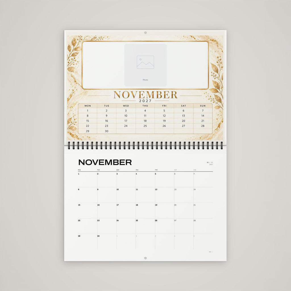 Personalised A4 Mohawk - October layout with customisable monthly planning sections