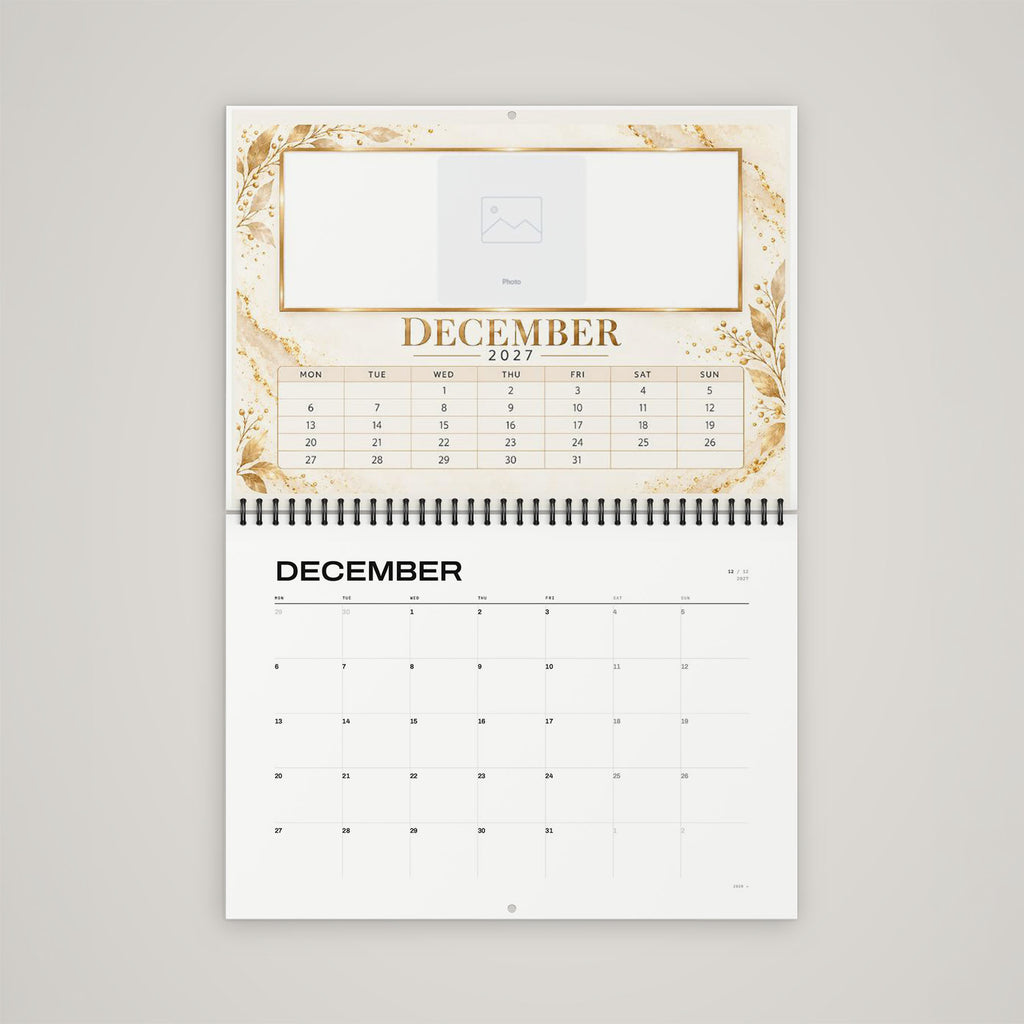 Premium A4 Calendar - November spread with personalised design and date flexibility