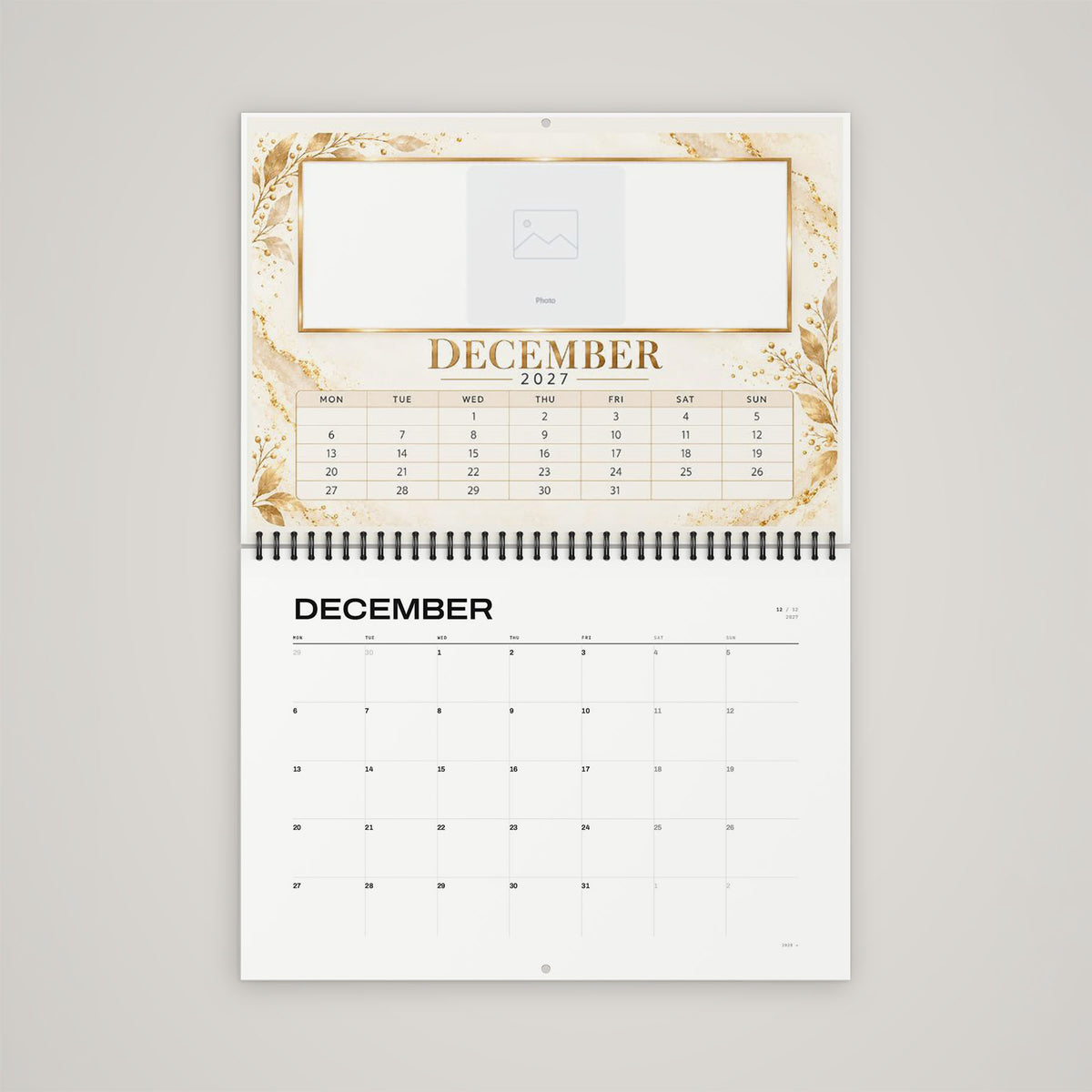 Premium A4 Calendar - November spread with personalised design and date flexibility