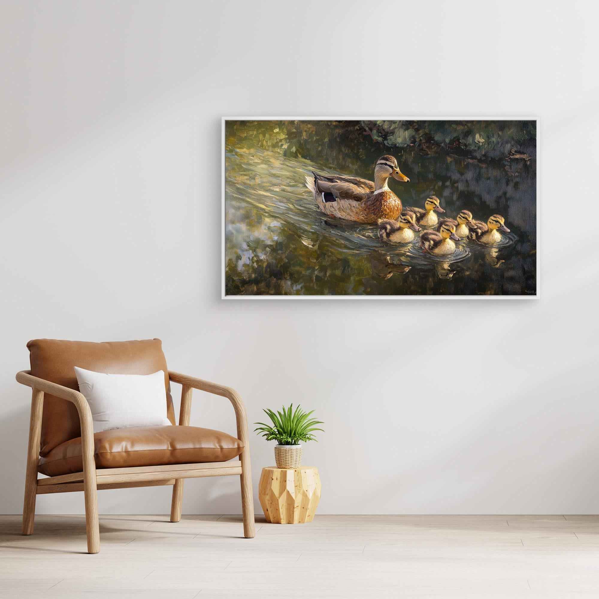 Duck & Ducklings Nursery Art | Country Cottage Wall Decor
