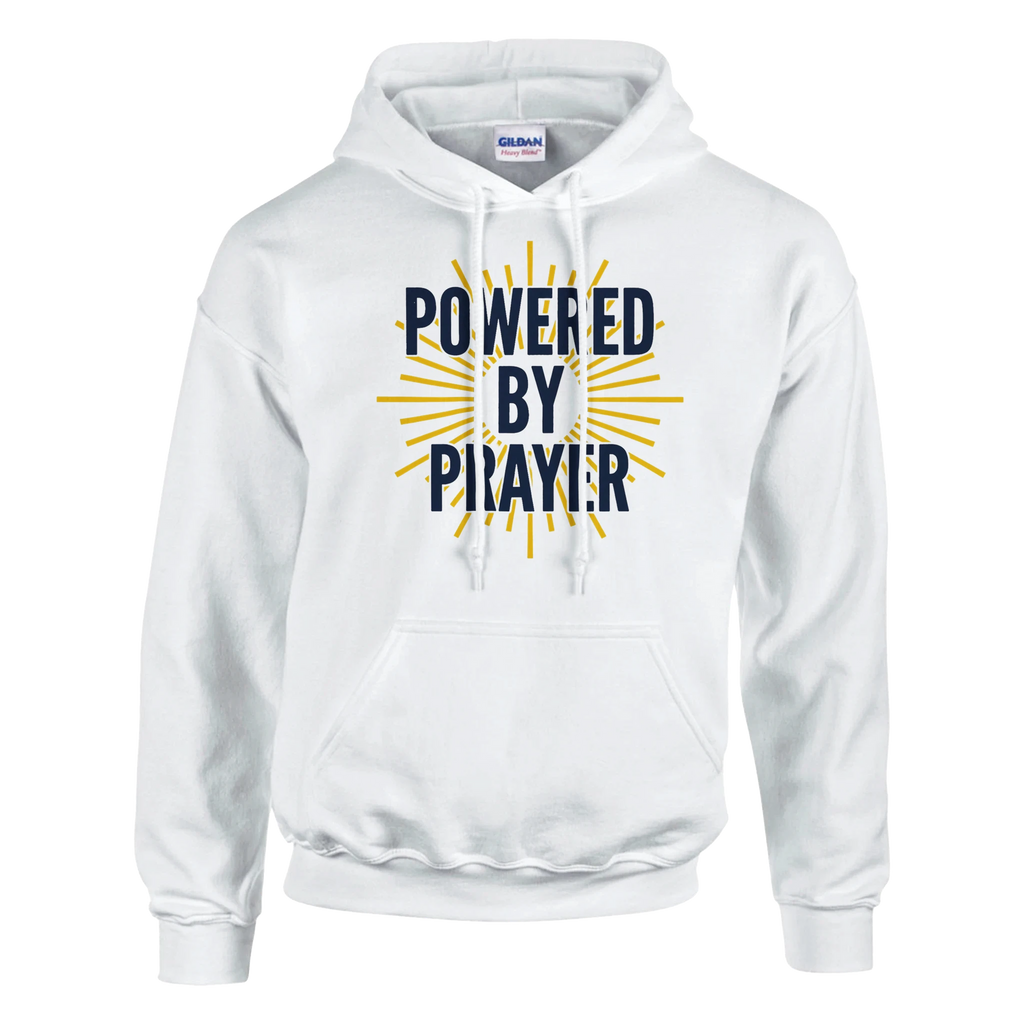 Powered by Prayer Hoodie | Gildan® 18500 - Framed Pop Art