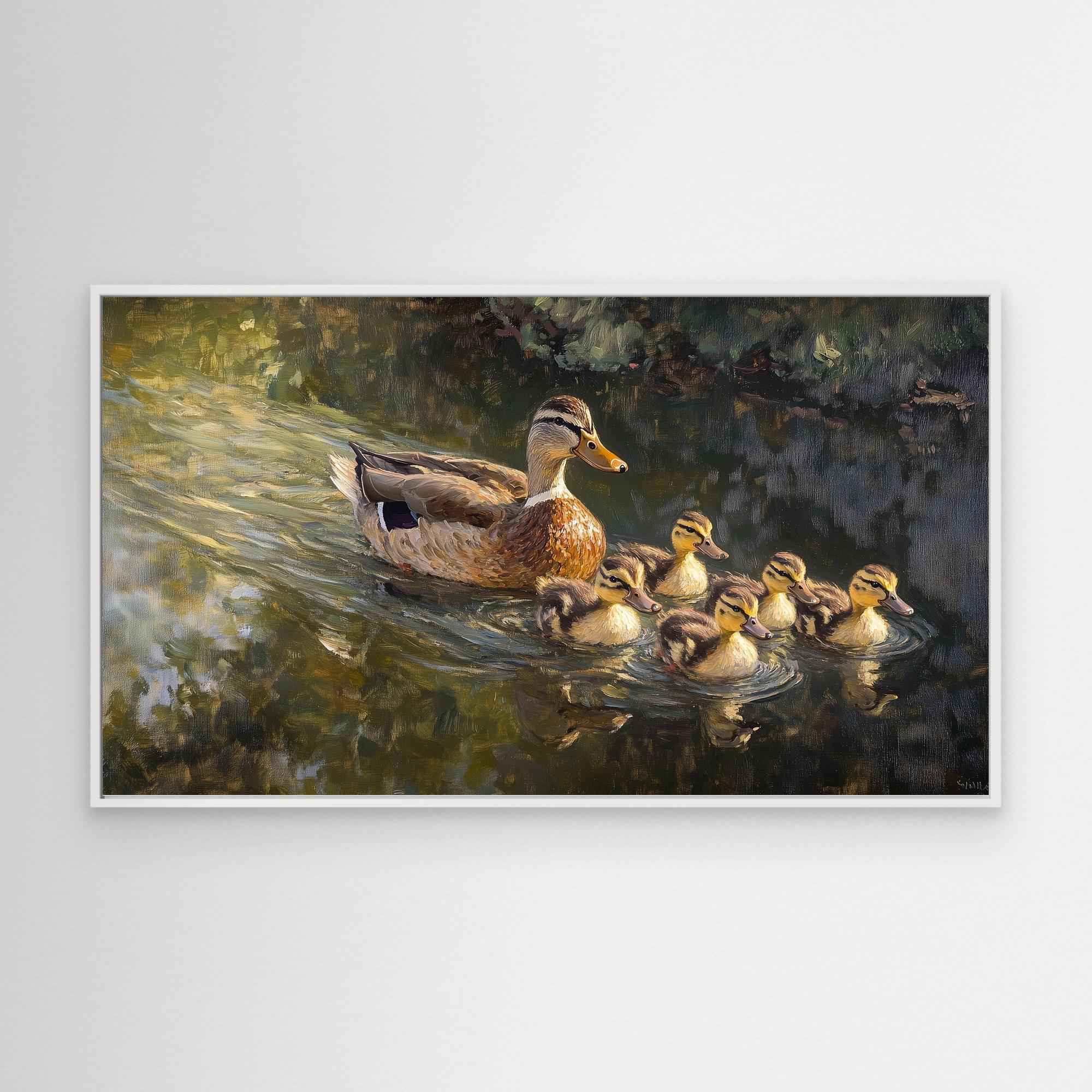 Duck & Ducklings Nursery Art | Country Cottage Wall Decor