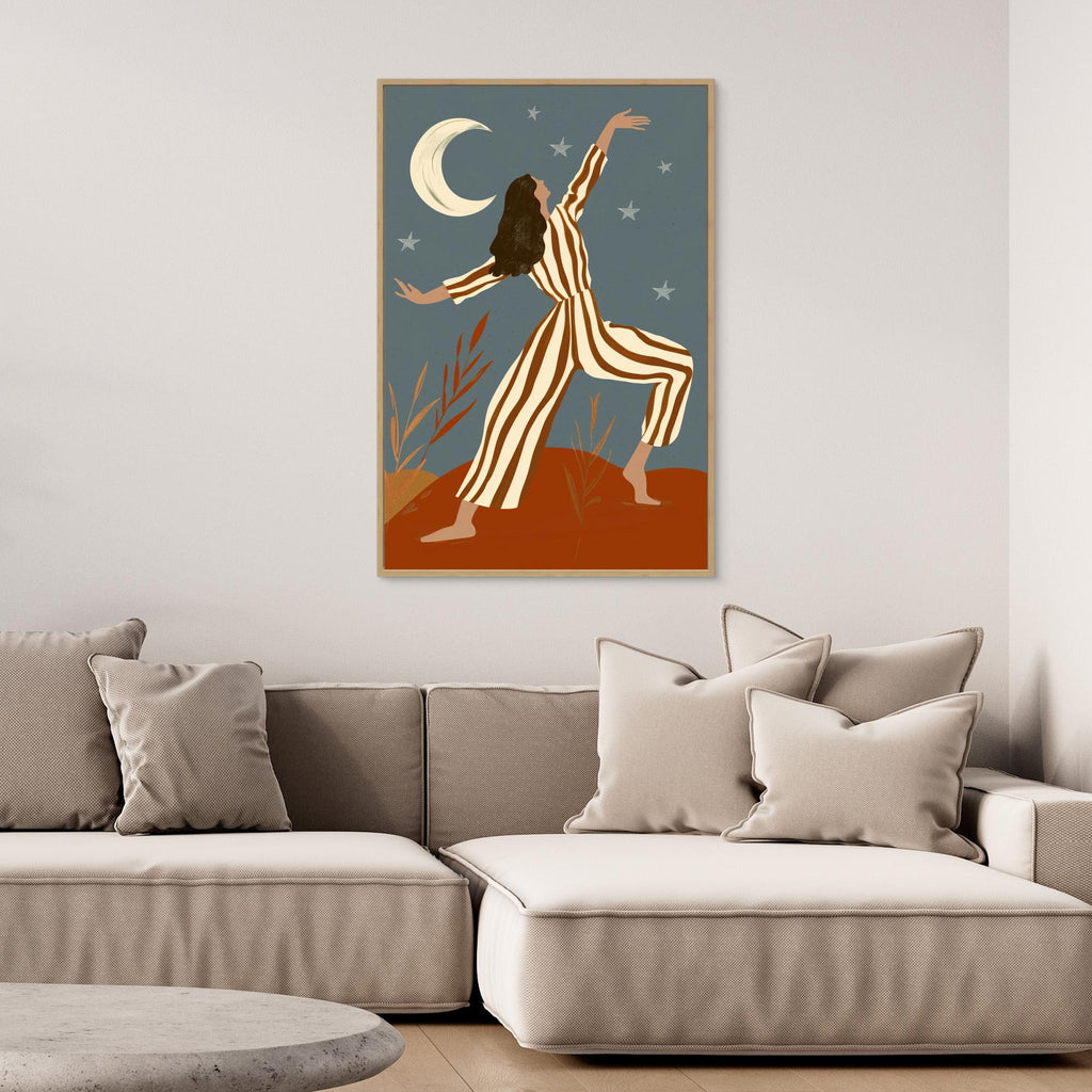 Boho Dancing With Stars Wall Art | Modern Nursery Decor - Framed Pop Art