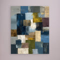 Abstract Blue & Earthy Textured Canvas Art | Framed Wall Decor