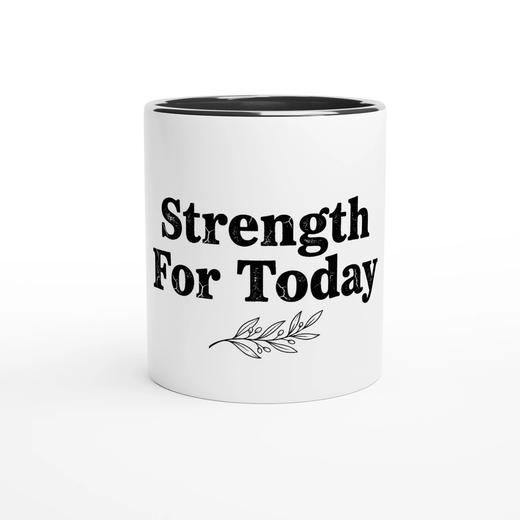 Strength For Today Inspirational Ceramic Mug | 11oz Gift - Framed Pop Art