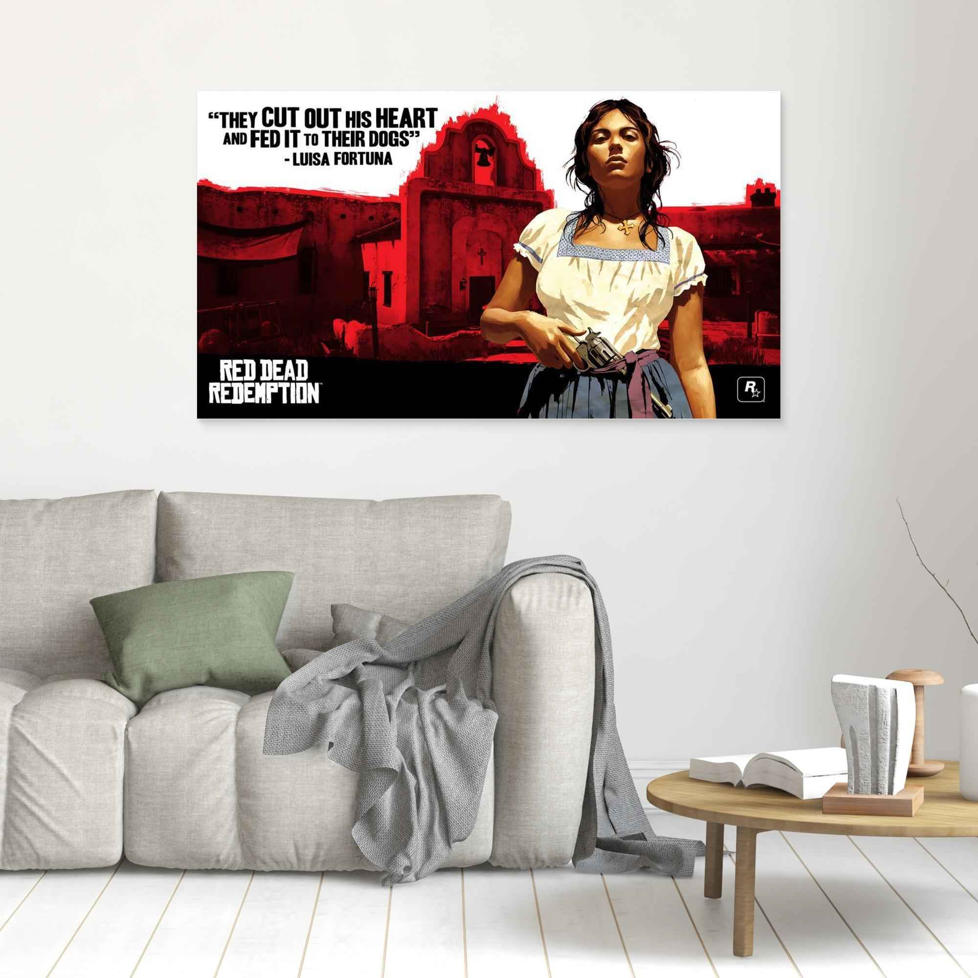 Luisa Fortuna Red Dead Redemption Canvas Print - Framed Pop Art