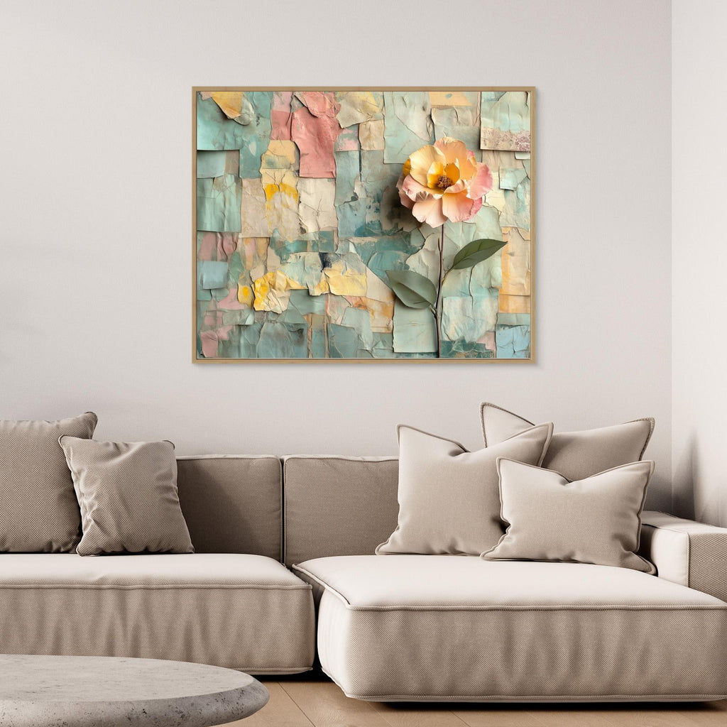 Abstract Floral Wall Art Canvas for Bedroom Decor