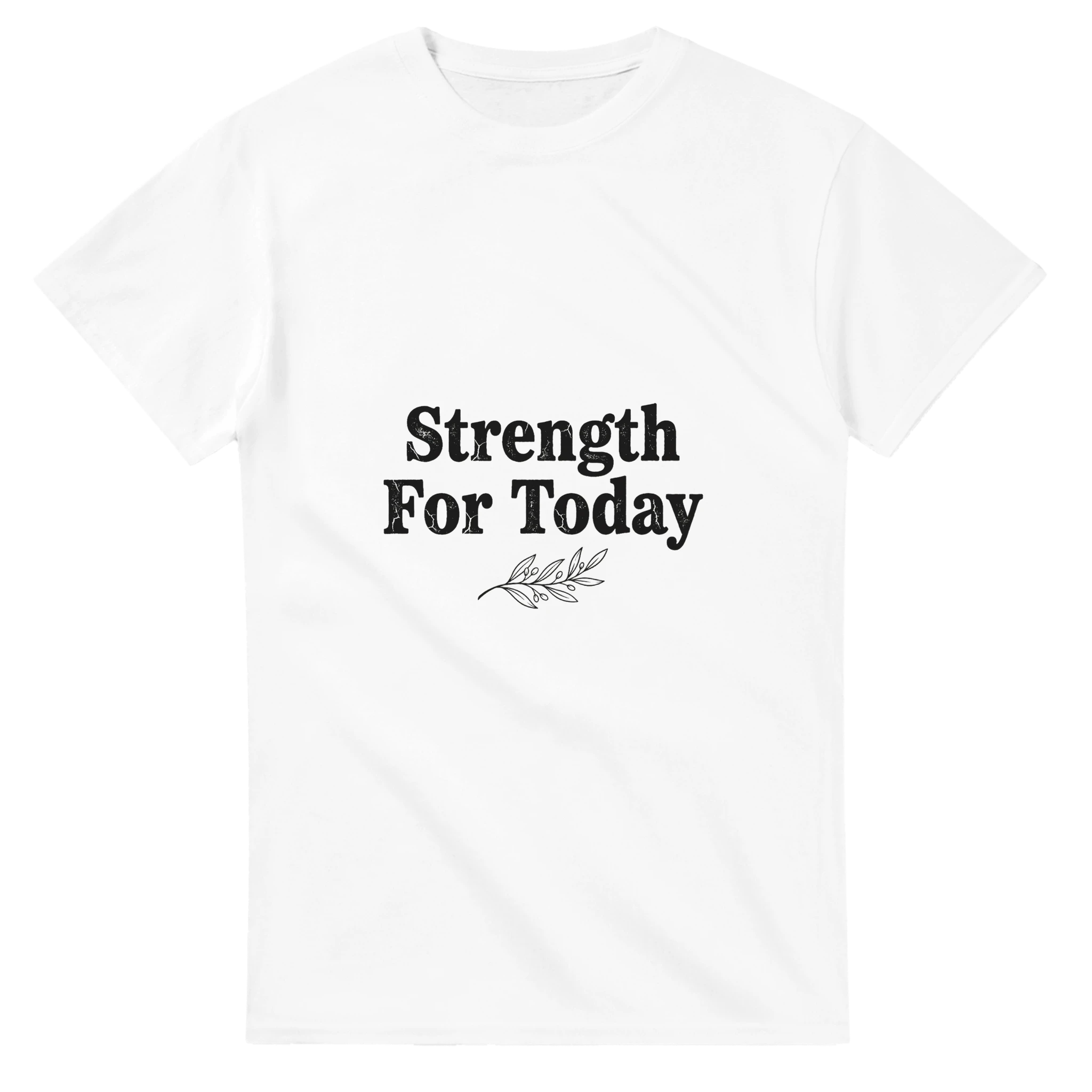 Strength For Today White Cotton T-Shirt | Gildan® 5000 - Framed Pop Art