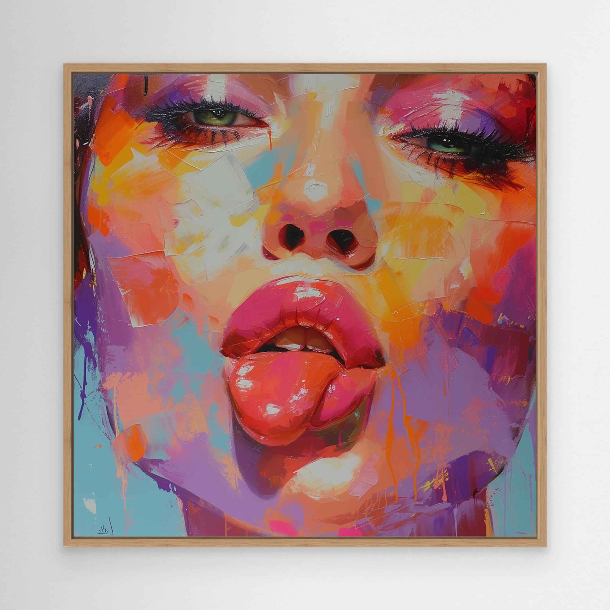 Abstract Female Face Portrait | Bold Modern Bedroom Wall Art
