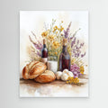 Rustic Kitchen Still Life Watercolour Wall Art | Framed Canvas - Framed Pop Art