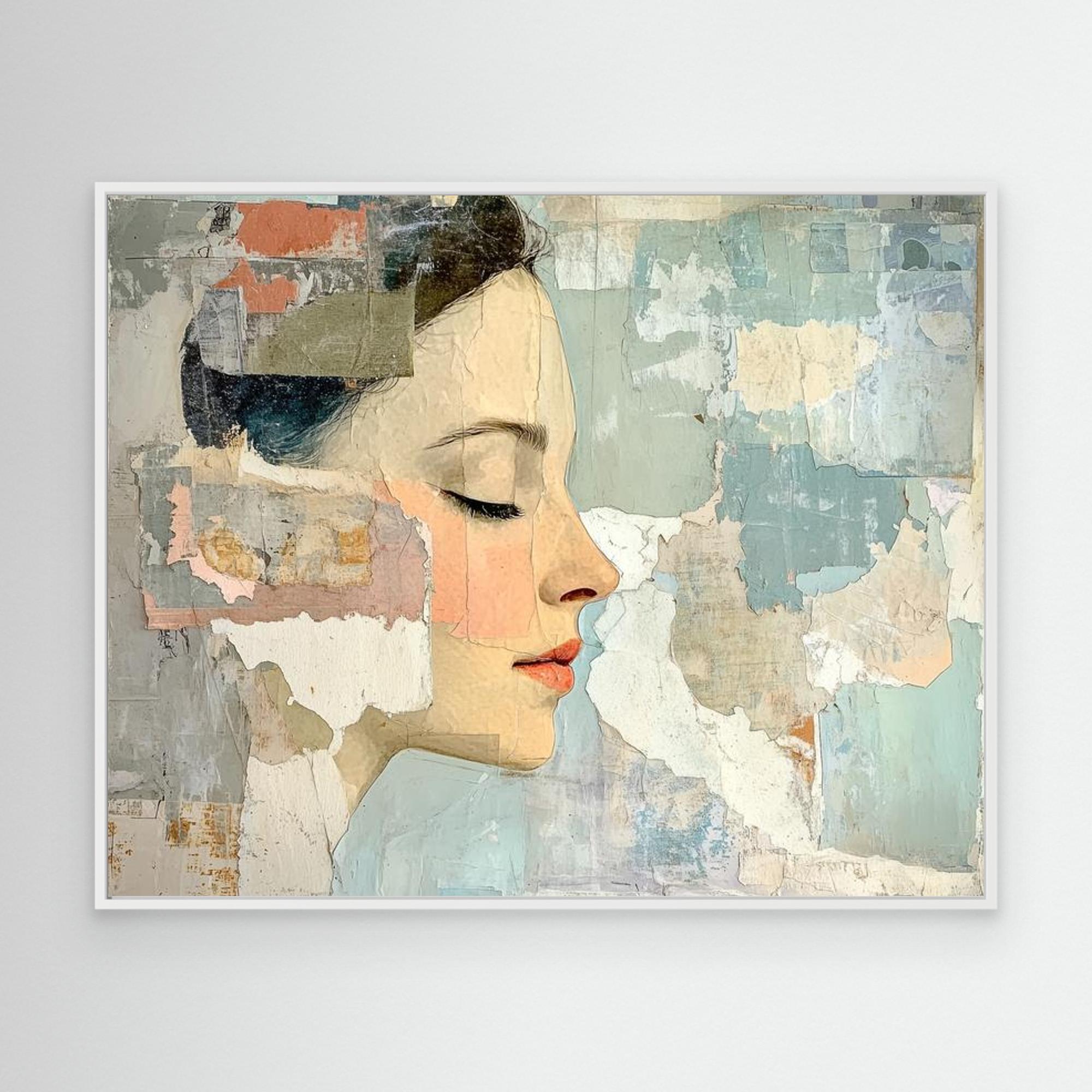 Abstract Woman Portrait Wall Art for Bedroom Decor
