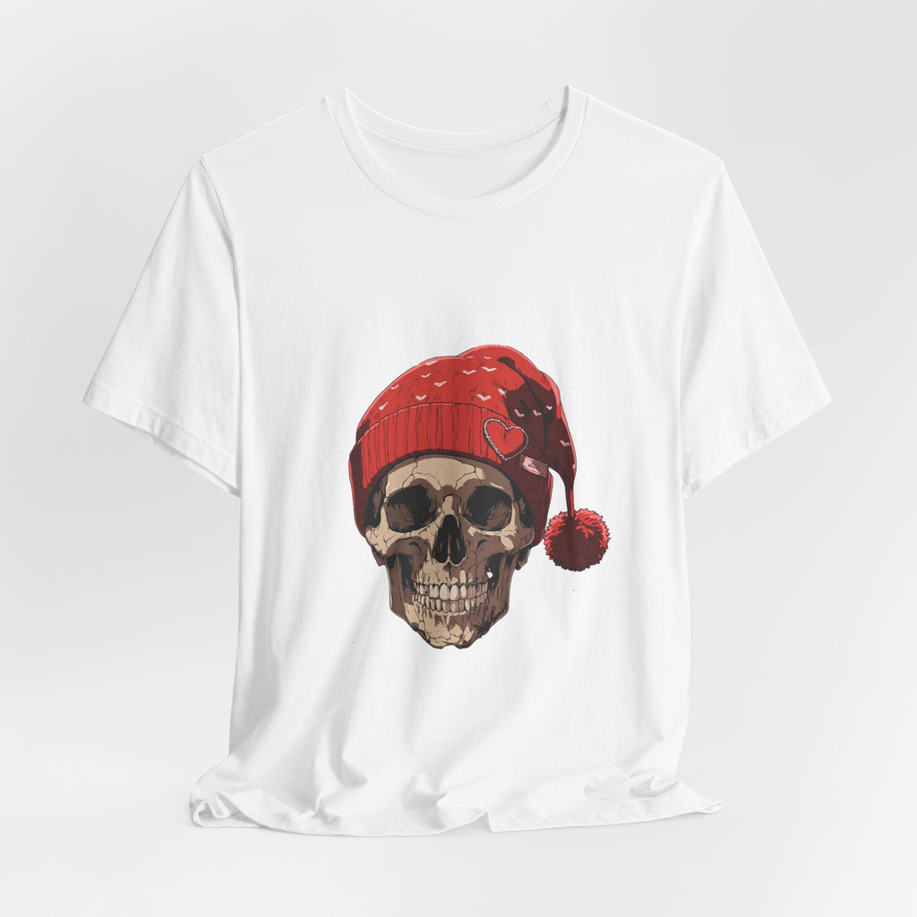 Skull Santa Hat T-Shirt | Gothic Christmas Tee UK