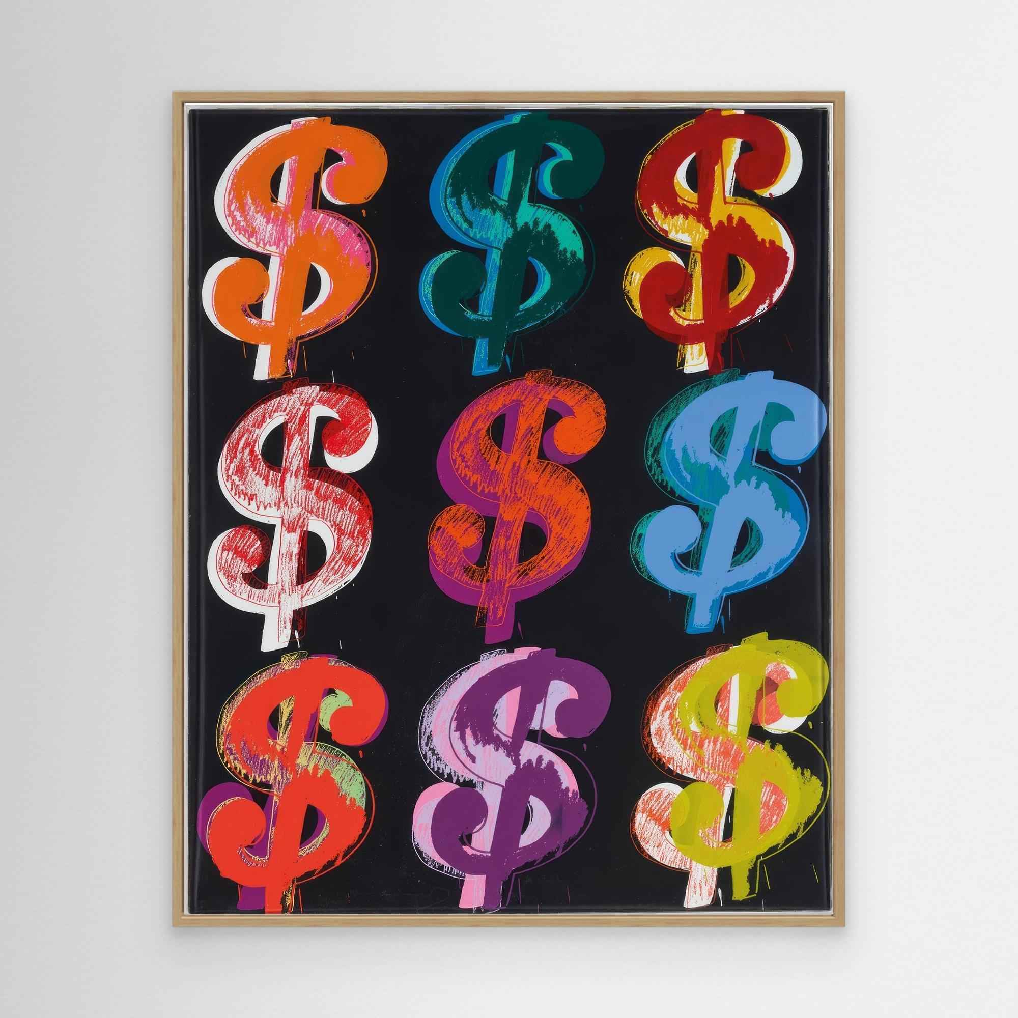 Andy Warhol Style Dollar Sign Pop Art | Bold Office Wall Art