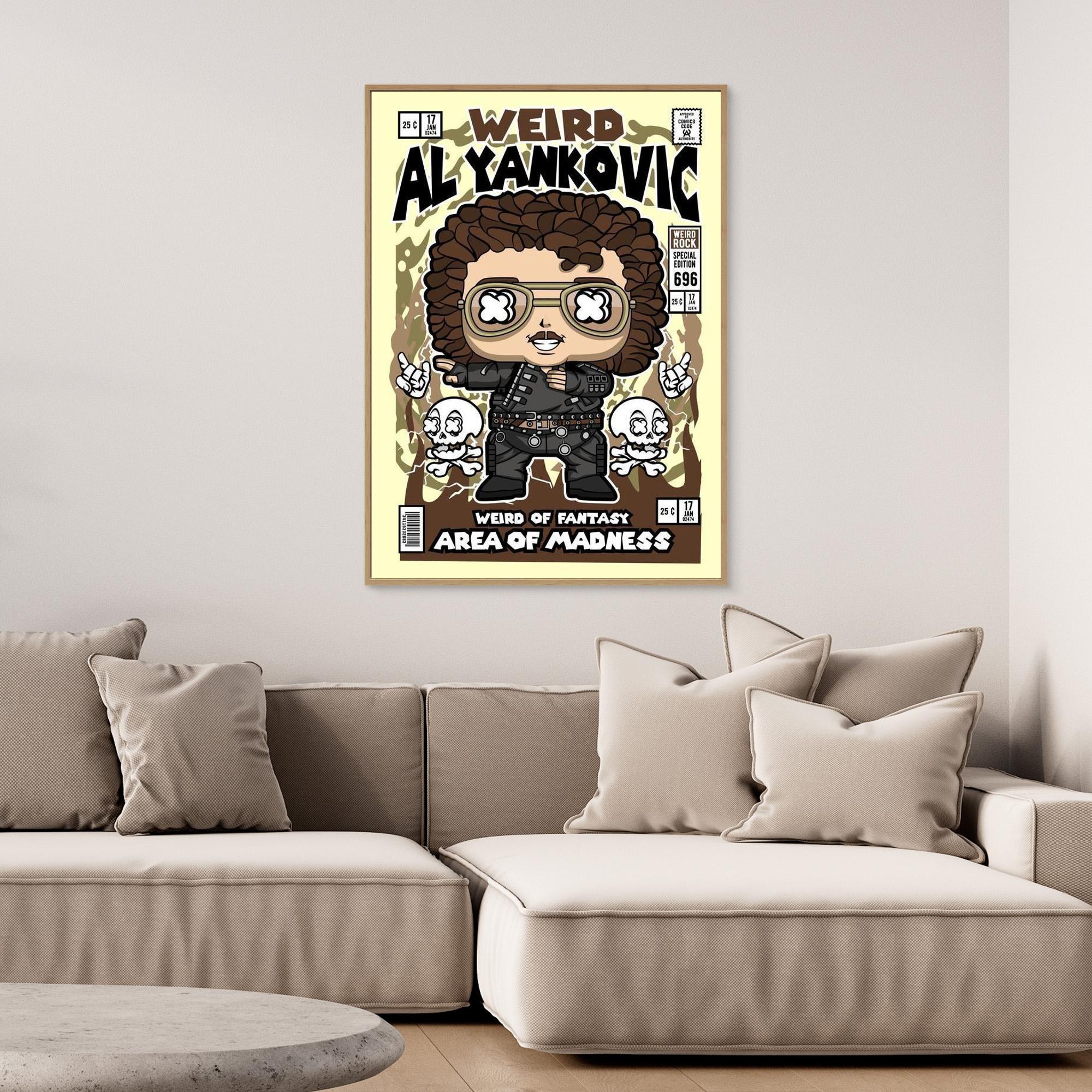 Weird Al Yankovic Comic Art | Retro Decor for Games Room - Framed Pop Art