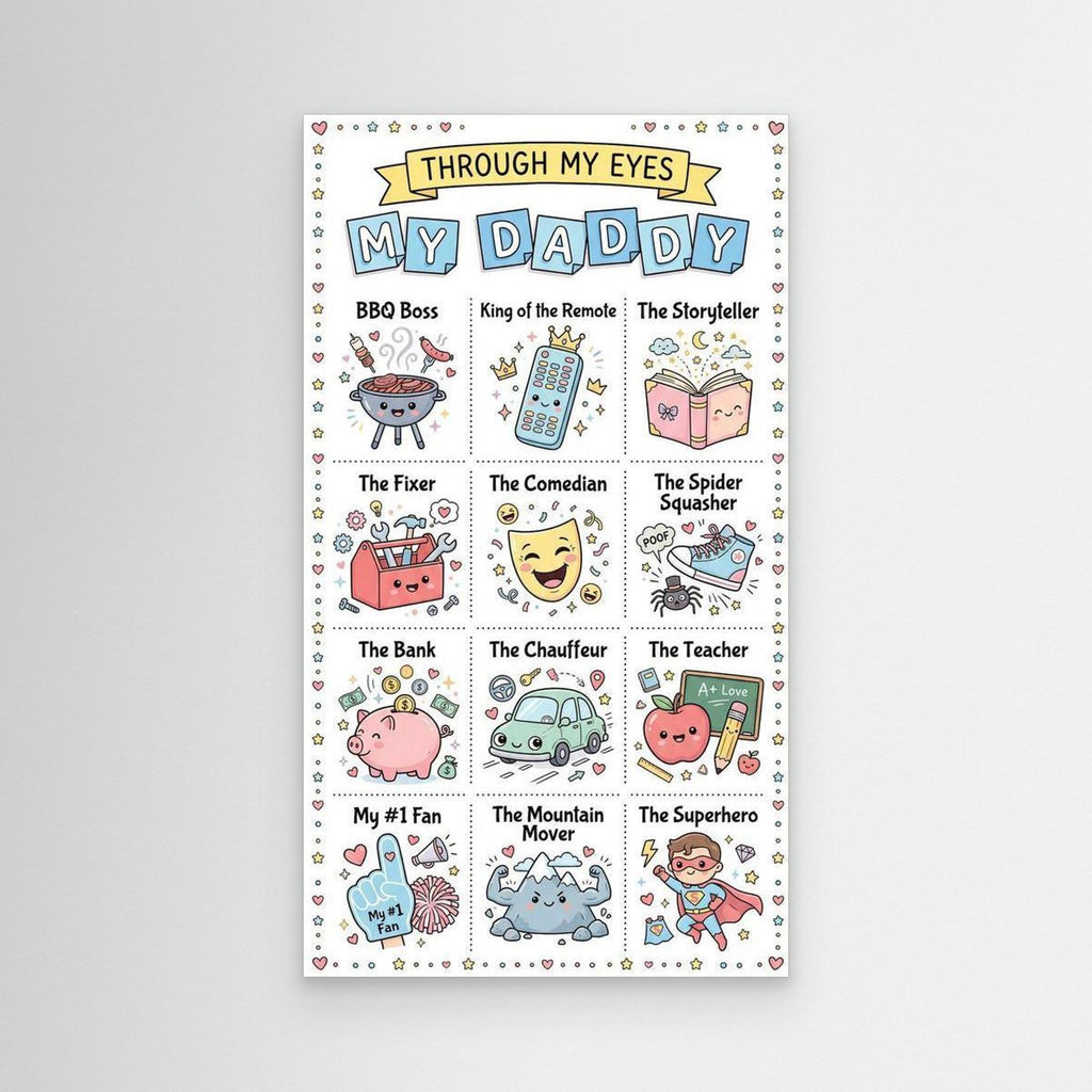 Personalised "Through My Eyes" Dad Canvas Art | Custom Gift