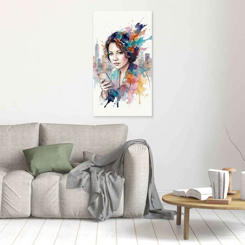 Custom Watercolour Portrait | Personalised Urban Wall Art UK - Framed Pop Art