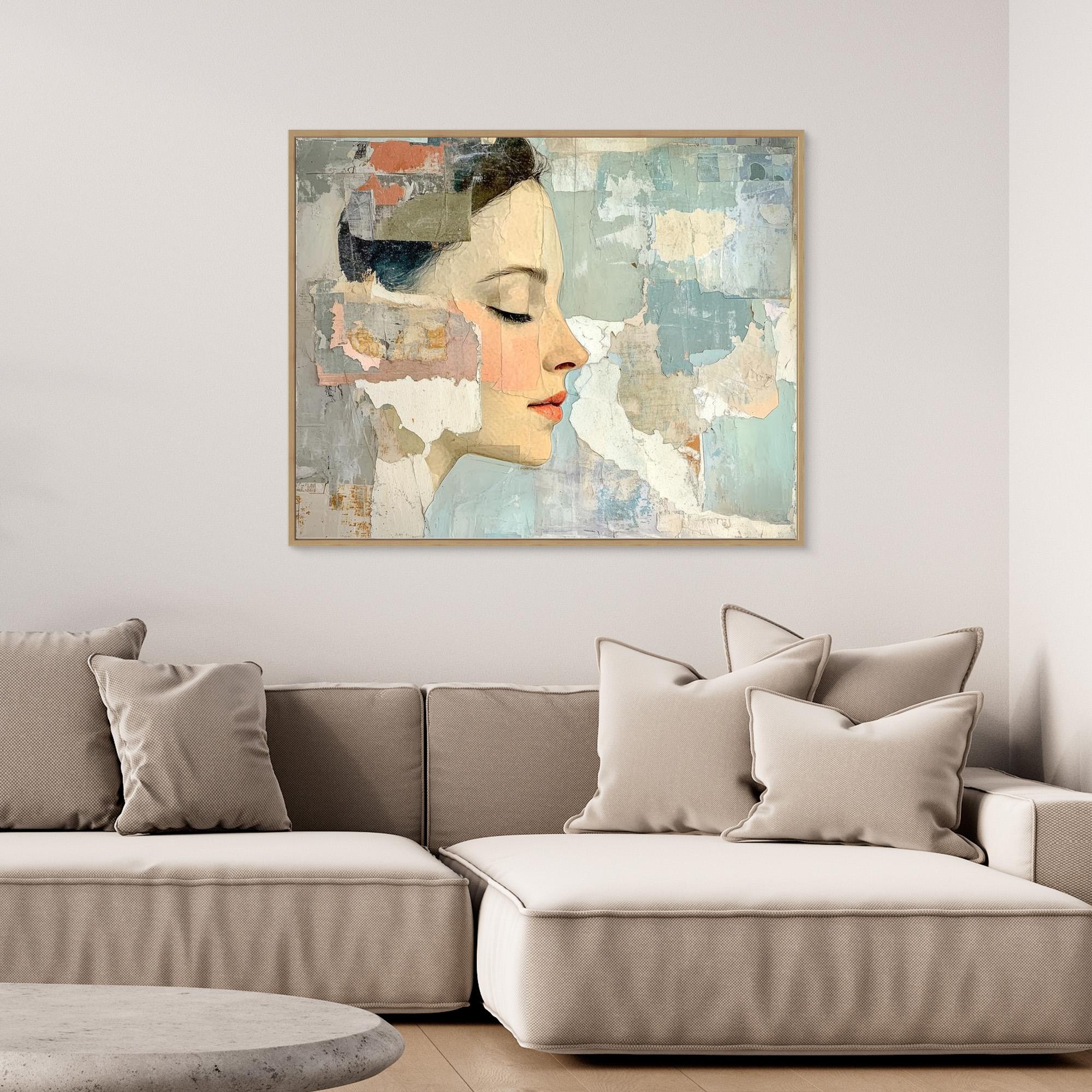 Abstract Woman Portrait Wall Art for Bedroom Decor