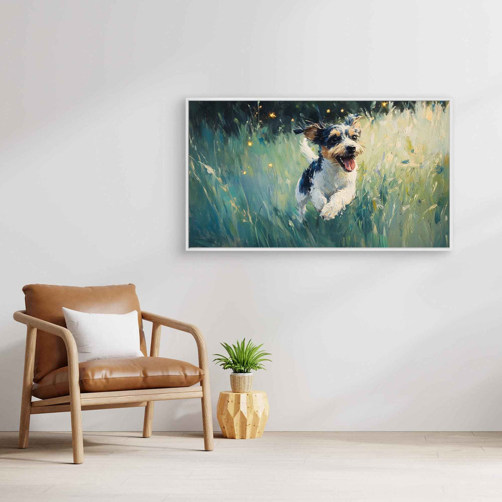 Jack Russell Art | Playful Dog Nursery Print