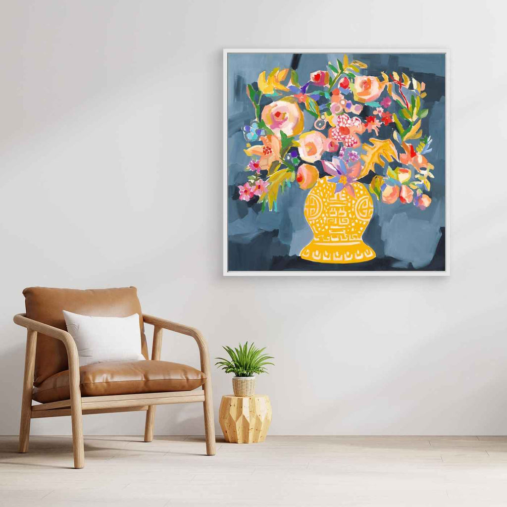 Colourful Floral Canvas Art for Kitchen Wall Decor