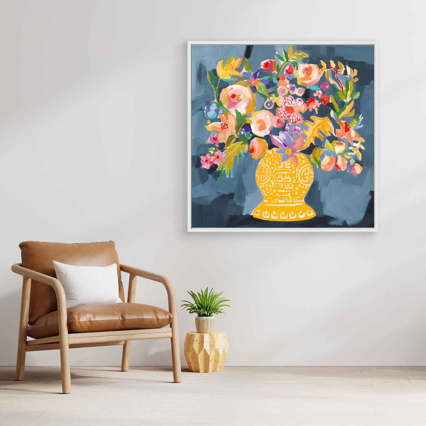 Colourful Floral Canvas Art for Kitchen Wall Decor