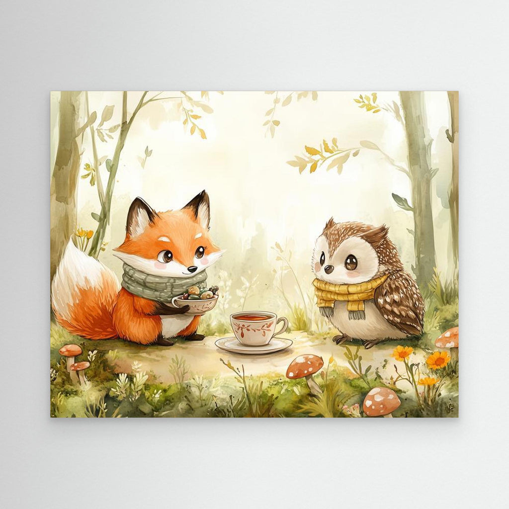The "Woodland Tea Party" Bundle - 75 × 60 cm / 30 × 24″ - Framed Pop Art