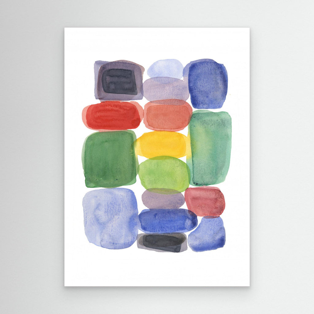 Modern Abstract Watercolour Art for Nursery & Playroom - Framed Pop Art
