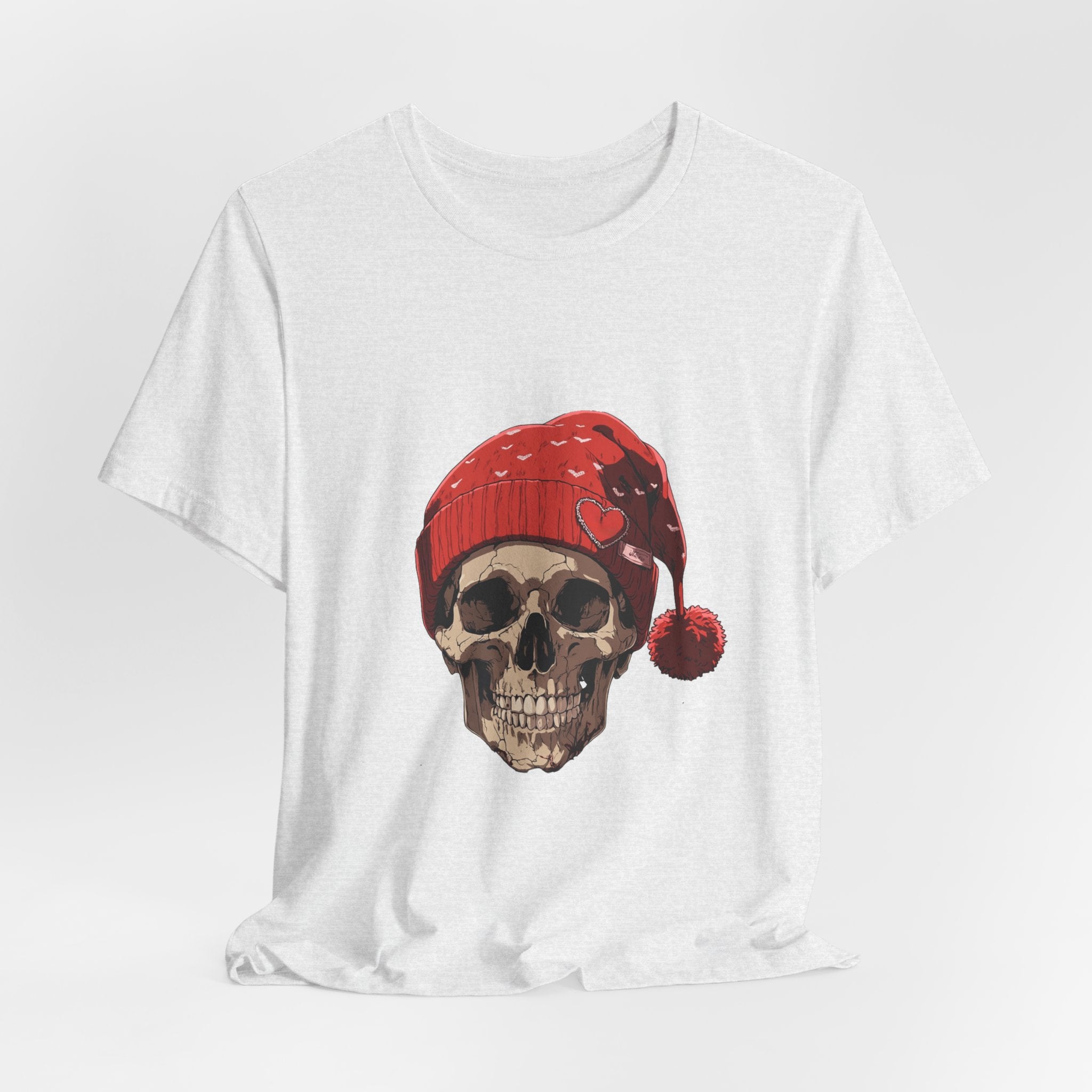 Skull Santa Hat T-Shirt | Gothic Christmas Tee UK