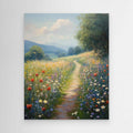 Hallway Wall Art – Wildflower Meadow Path Canvas Print