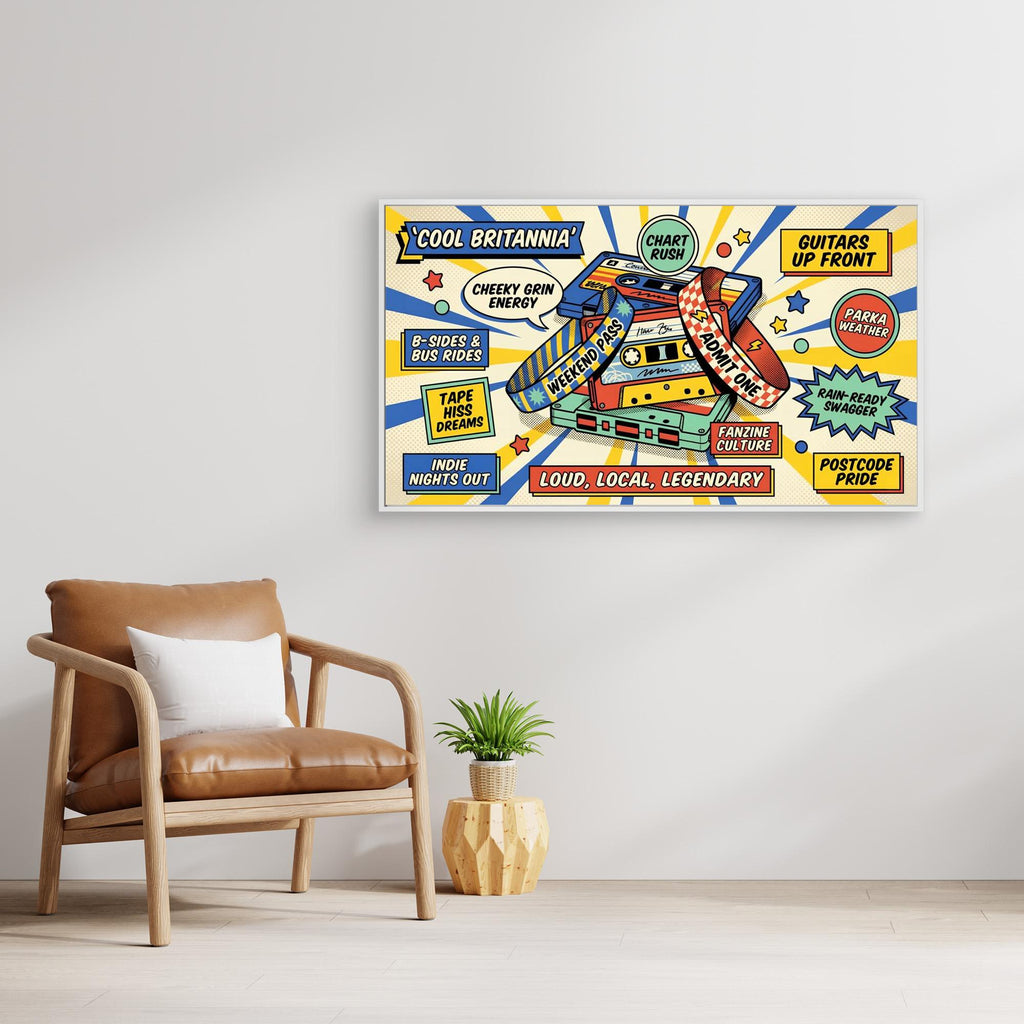 Britpop Cassette Canvas – Loud Local Legendary Art