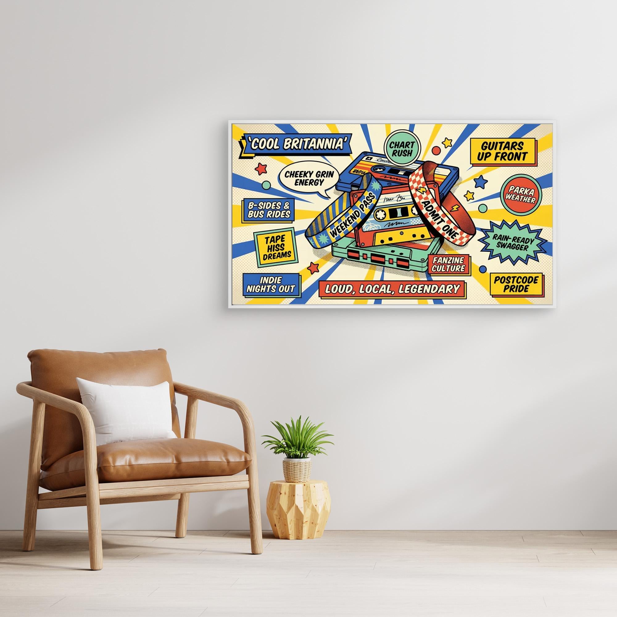 Britpop Cassette Canvas – Loud Local Legendary Art