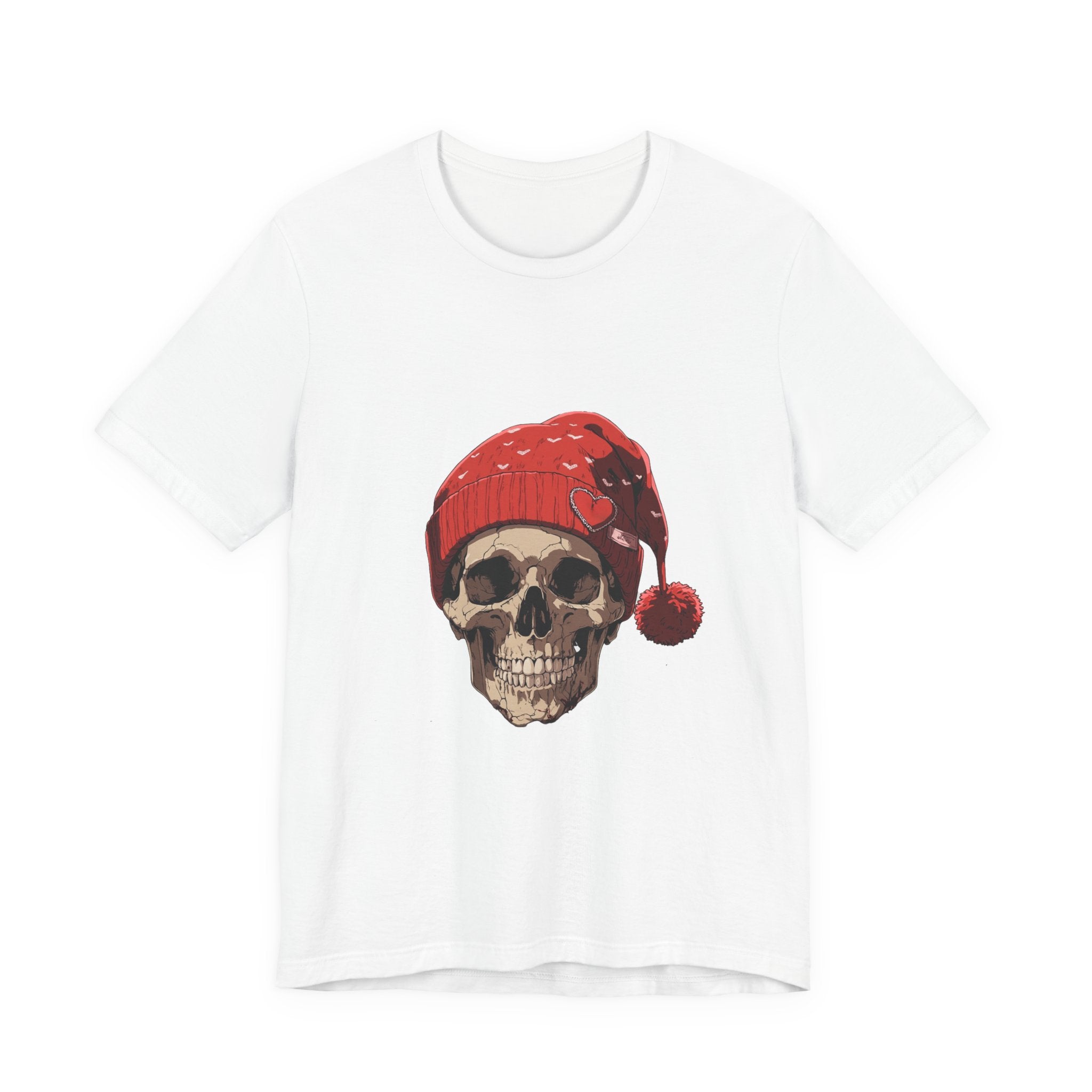 Skull Santa Hat T-Shirt | Gothic Christmas Tee UK