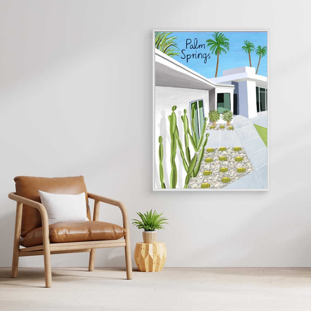 Palm Springs Art Print | Mid-Century Modern Decor - Framed Pop Art
