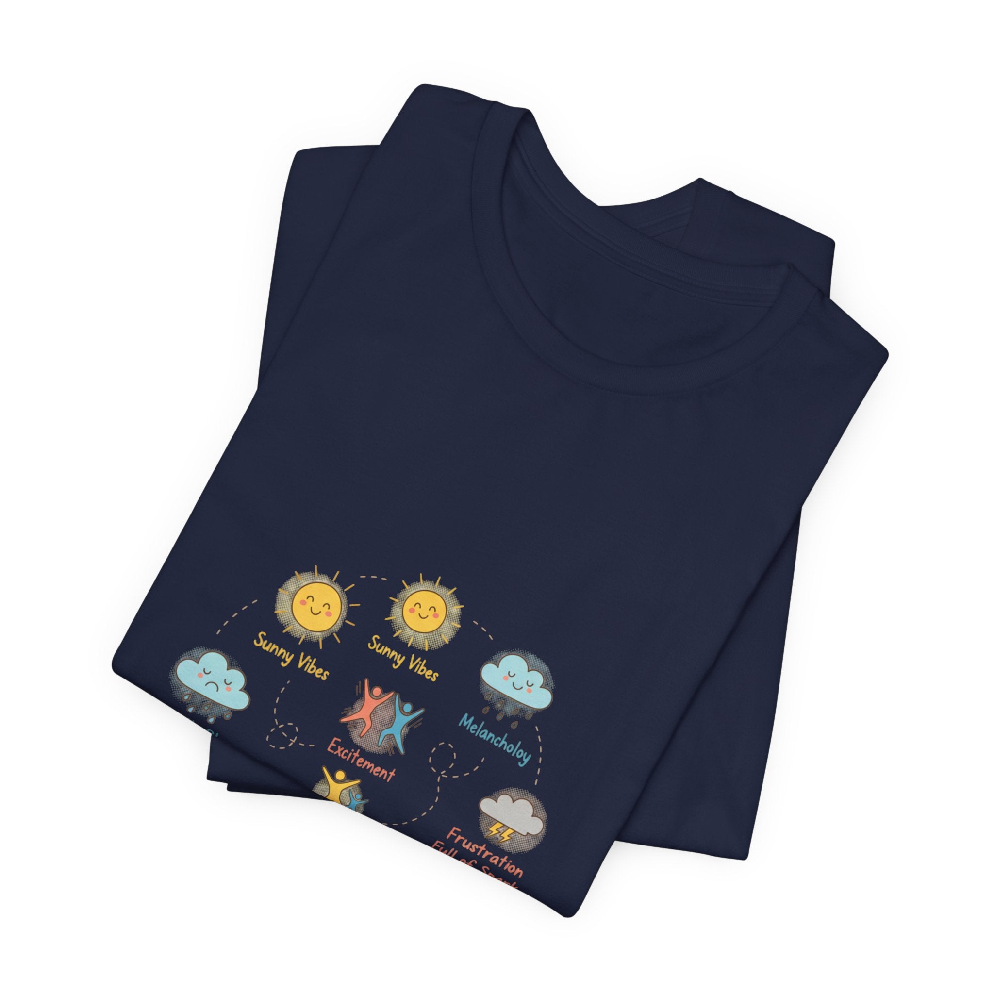 Mood Forecast T-Shirt | Whimsical Weather Emotions Tee - Framed Pop Art