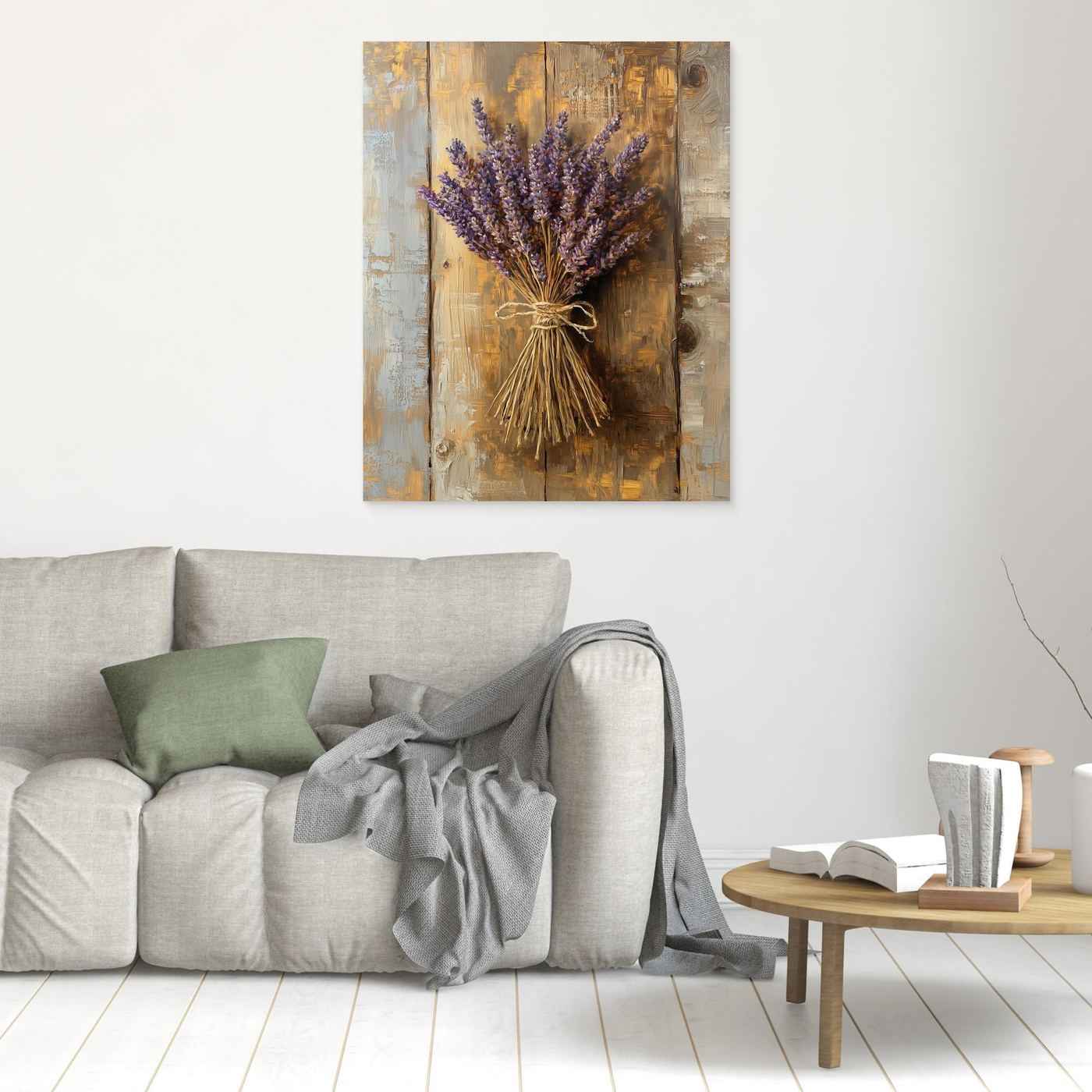 Lavender Canvas Wall Art | Shabby Chic Farmhouse Decor