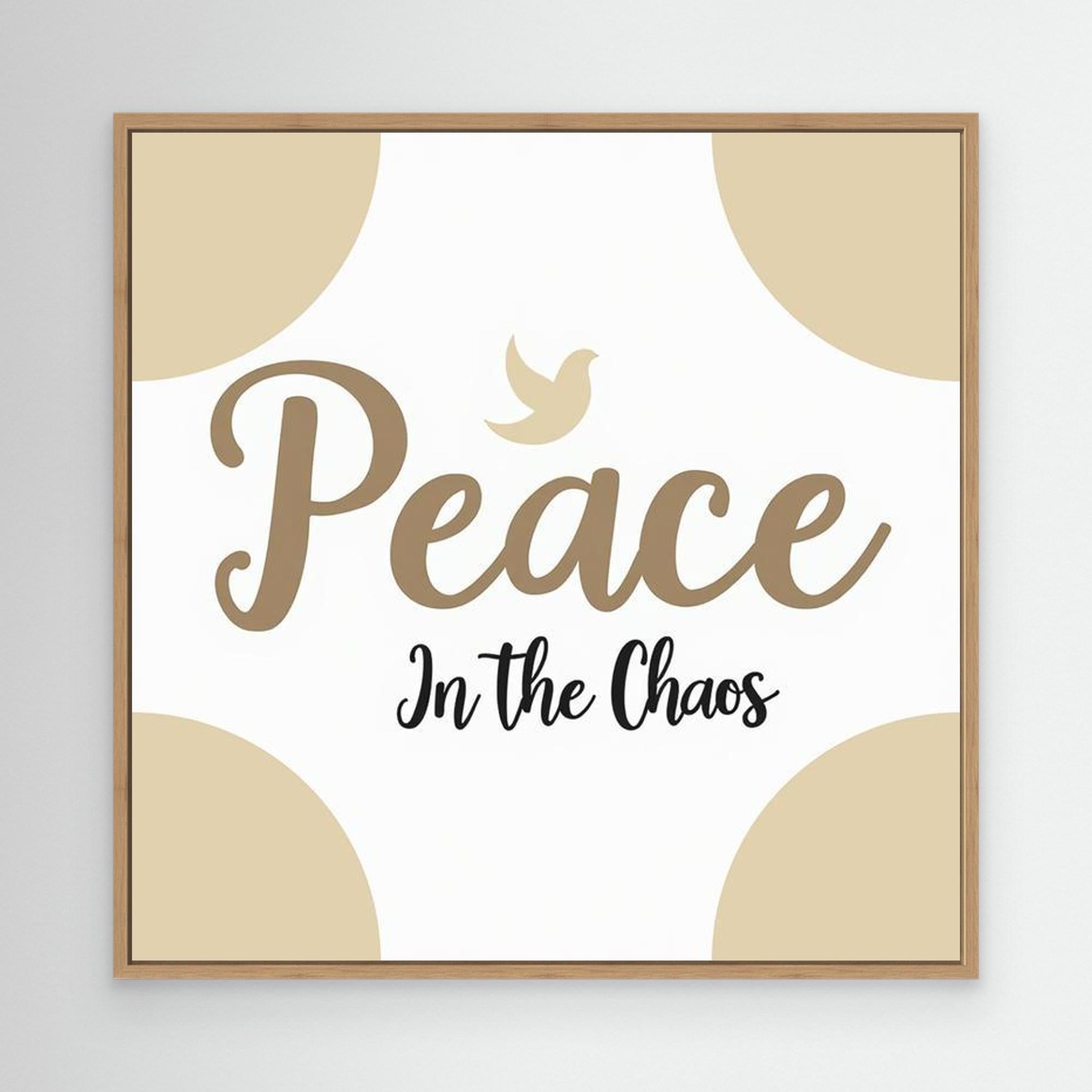 Peace In the Chaos Framed Canvas Print | Zen Home Decor