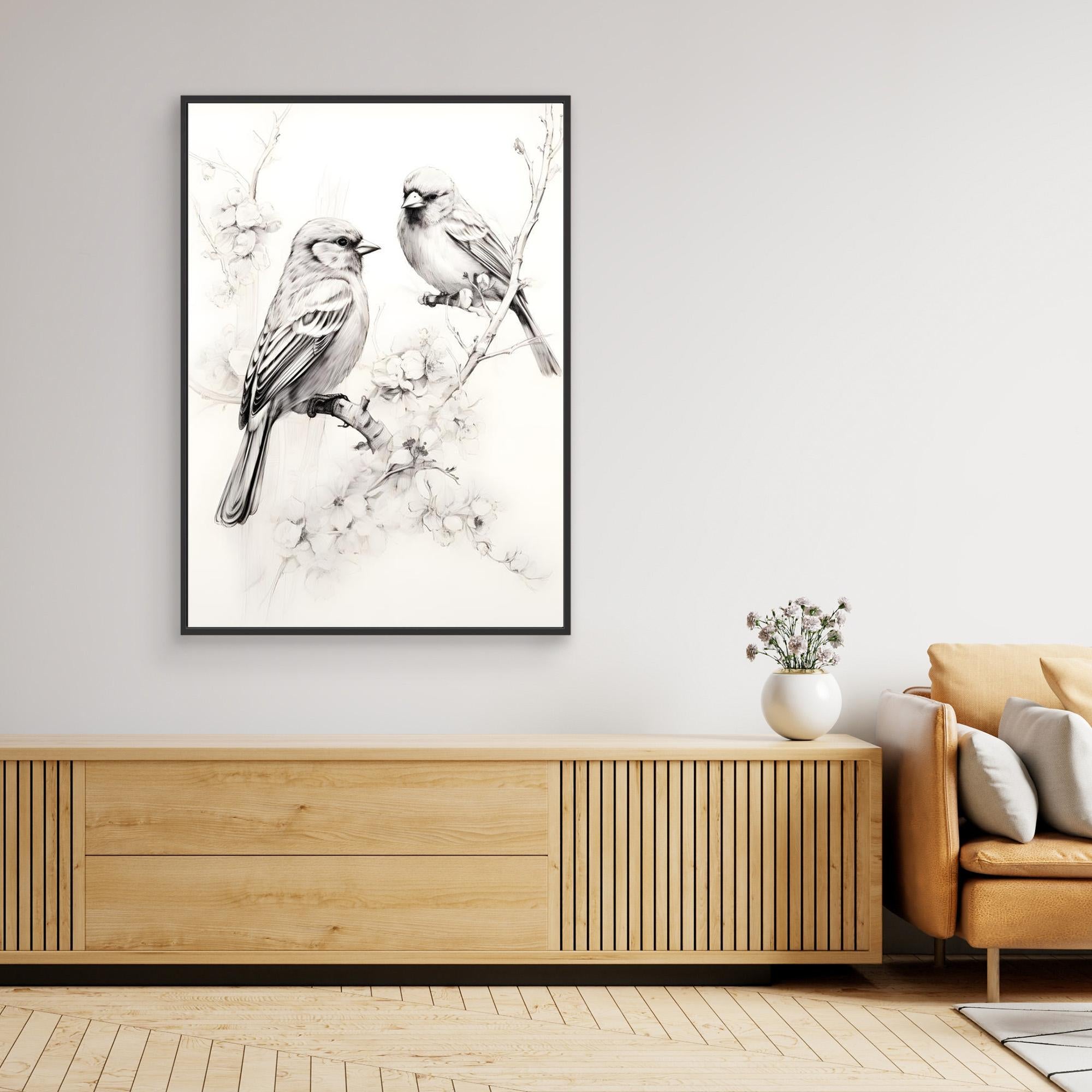 Sketch Bird Wall Art | Nature Nursery Decor & Prints - Framed Pop Art
