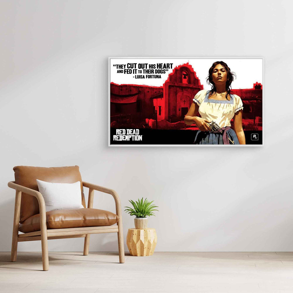 Luisa Fortuna Red Dead Redemption Canvas Print - Framed Pop Art
